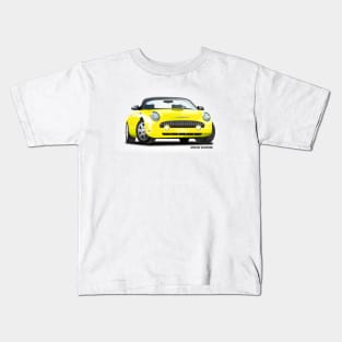 2002-2005 Retro Ford Thunderbird Yellow Kids T-Shirt